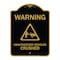 Signmission Warning Unauthorized Vehicles Crushed W/ Graphic, Black & Gold Alum Sign, 18" x 24", BG-1824-22709 A-DES-BG-1824-22709 - alternate 1